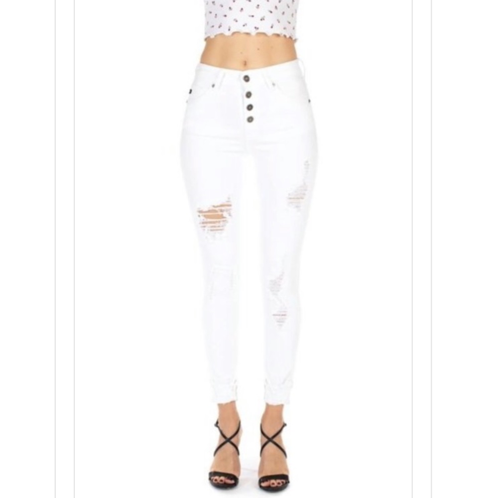 Kan Can White distressed Jeans - Picture 5 of 5